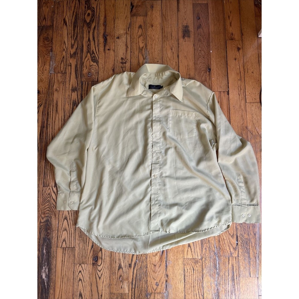 Vittorino Mens XL Green Long Sleeve Button Up Shirt